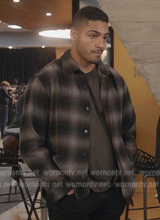 Jordan’s plaid overshirt on All American