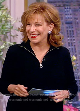 Joy’s black half zip sweater on The View