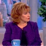 Joy’s purple metallic tweed jacket on The View