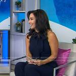 Karen Ronquillo’s navy tie neck jumpsuit on Today