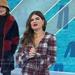 Kathy Buccio’s plaid wrap dress on Today