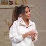 Kay Adams’s white half-zip sweatshirt on Good Morning America