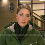 Kayna’s green hooded jacket on Good Morning America