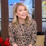 Kelly’s beige spotted dress on Live with Kelly and Ryan