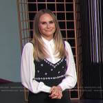 Keltie Knight’s black crystal embellished dress on E! News
