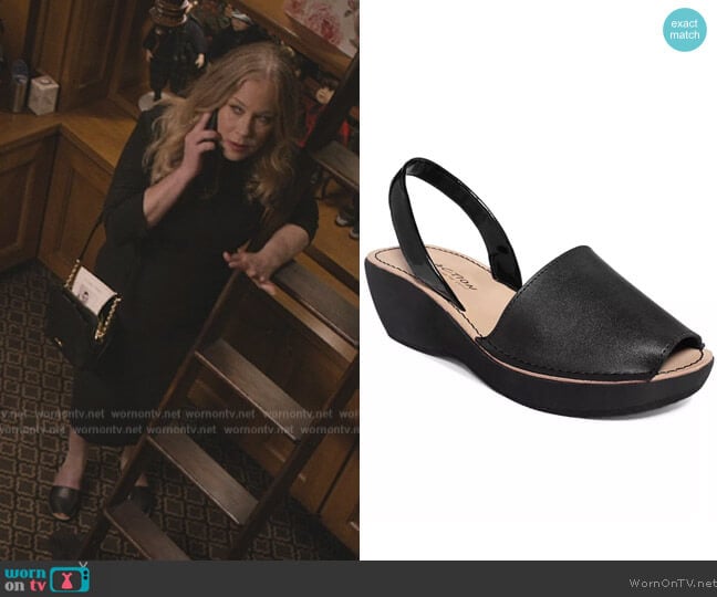 Kenneth Cole Reaction Fine Glass Wedge Sandals worn by Jen Harding (Christina Applegate) on Dead to Me