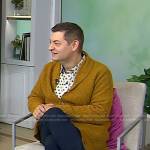 Kevin’s mustard yellow ribbed cardigan on Today