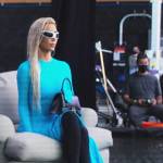 Kim’s blue maxi dress on The Kardashians