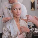 Kim’s silver logo robe on The Kardashians