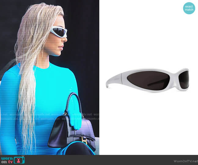 Balenciaga Skin Cat Sunglasses worn by Kim Kardashian (Kim Kardashian) on The Kardashians