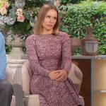 Kristen Bell’s maroon marled dress on The Talk