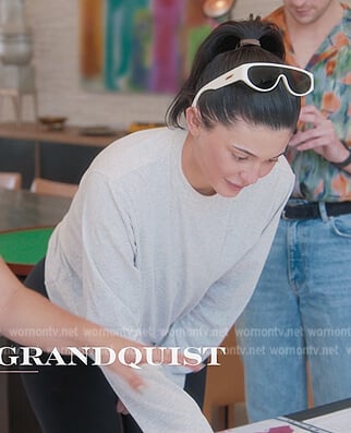 Kylie’s blue bag and sunglasses on The Kardashians