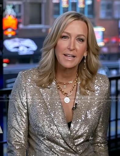 Lara’s sequin blazer on Good Morning America