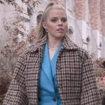 Leighton’s checked coat on The Sex Lives of College Girls