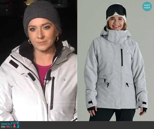 Liquid Aurora Jacket in Cloud worn by Christina Ruffini on CBS Mornings