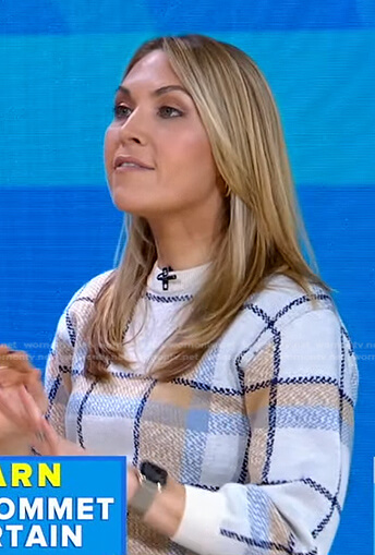Lori’s plaid sweater on Good Morning America