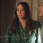 Maddie’s green floral blouse on 9-1-1