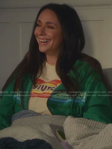 Maddie’s green striped jacket on 9-1-1