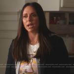 Maddie’s graphic print tee and blazer on 9-1-1