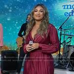 Madeline Edwards’s red cropped top and pants on Today