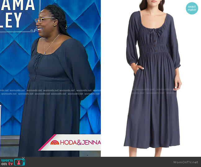 Madewell Sophia Twill Midi Dress worn by Mashama Bailey on Today