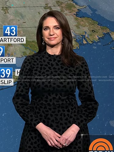 Maria’s black heart velvet dress on Today