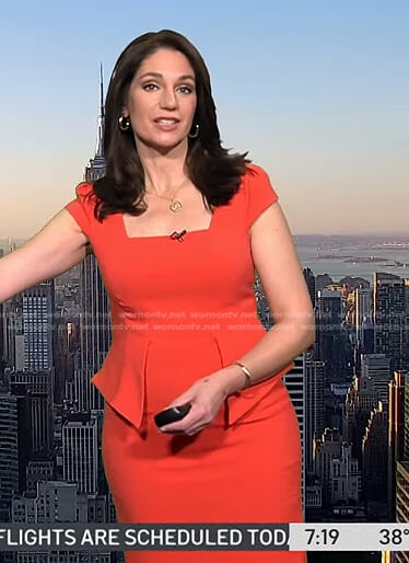 Maria’s red peplum dress on Today
