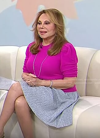 Marlo Thomas’s pink puff sleeve sweater on Today