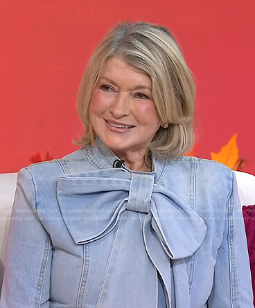 Martha’s denim tie neck blouse on Today