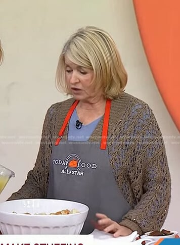 Martha Stewart’s open knit cardigan on Today