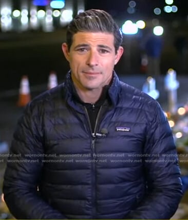 Matt’s navy padded jacket on Good Morning America