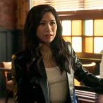 Mel’s leather blazer on The Equalizer