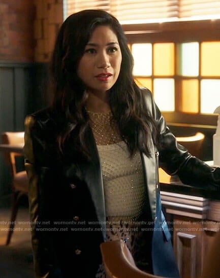 Mel’s leather blazer on The Equalizer