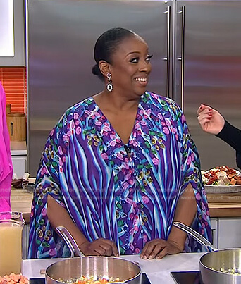 Melba Wilson’s purple animal print kaftan on Today
