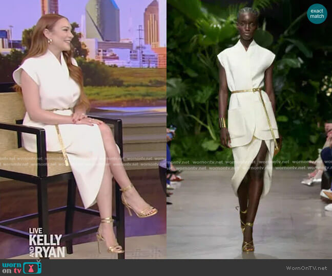 Michael Kors Spring 2023 Collection worn by Lindsay Lohan on Live with Kelly and Mark