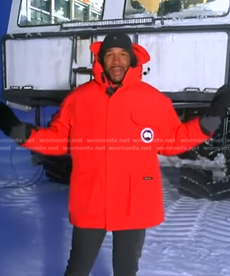Michael’s red hooded jacket on Good Morning America