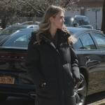 Michaela’s black hooded puffer coat on Manifest