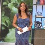 Michelle Miller’s blue space dye dress on CBS Mornings