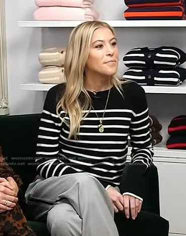 Molly Howard’s black striped sweater on Today