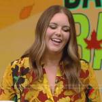 Monica’s mixed floral print dress on Live with Kelly and Ryan