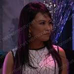 Ms Wu’s colorblock embelished dress on General Hospital