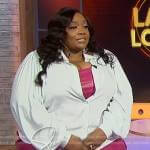 Ms. Pat’s pink leather top and pants on Sherri