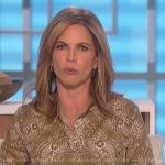 Natalie’s green bandana print blouse on The Talk