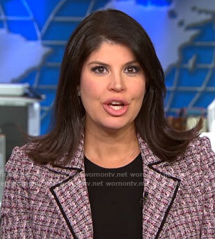 Natalie Brand’s tweed blazer on CBS Mornings