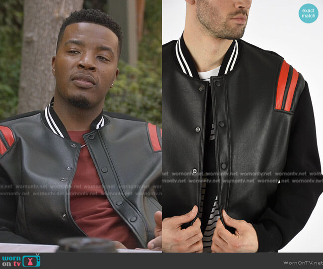 Neil Barrett Leather Bomber Jacket worn by Spencer James (Daniel Ezra) on All American