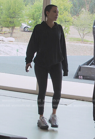 Kim’s black leggings on The Kardashians