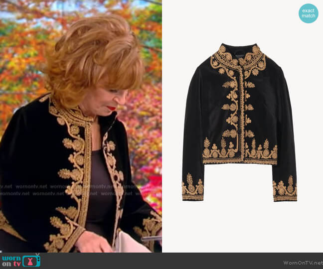 Nili Lotan Lea Embroidered Jacket worn by Joy Behar on The View
