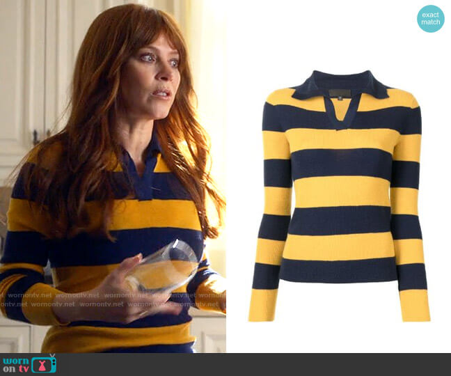Nili Lotan Lucille Stripe Sweater worn by Ana Phoenix (Emma Milani) on Monarch