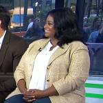 Octavia’s metallic blazer on Today