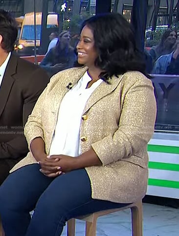 Octavia’s metallic blazer on Today